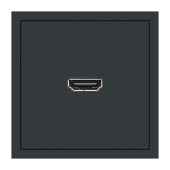 Розетка HDMI 2.0 Type A (механизм), серия Эмили, STEKKER, RST00-5118-05, черный уголь, soft touch 50171