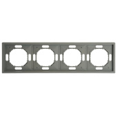 Рамка STEKKER, PFR00-5004-10  4-местная, серия Эмили, платиново-серый, soft touch 49965