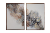 89VOR-MARBLE7/2 Постеры "Мрамор. Диптих-3" (2шт)*70*100см,багет латунь, с поталью