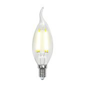 Лампа светодиодная филаментная Uniel E14 6W 4000K прозрачная LED-CW35-6W/NW/E14/CL PLS02WH UL-00001374