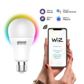 Лампа светодиодная диммируемая Gauss Smart Home E27 10W 2700-6500K RGBW матовая 1180112