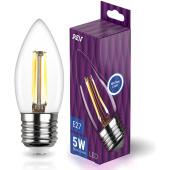 Лампа светодиодная филаментная REV С37 E27 5W DECO Premium нейтральный белый свет свеча 32488 1