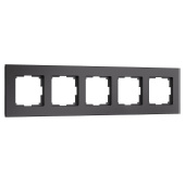 Рамка Werkel Senso на 5 постов черный стекло soft-touch W0053108 4690389214288