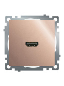 Розетка HDMI 2.1, Type A  (механизм), STEKKER GLS00-7118-02, серия Катрин, шампань 50063