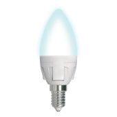 Лампа светодиодная диммируемая Uniel E14 7W 4000K матовая LED-C37 7W/4000K/E14/FR/DIM PLP01WH UL-00004294