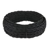 Ретро кабель Werkel витой трехжильный 1,5 мм черный W6453508 4690389165887