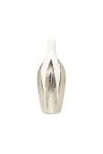 18H2841-19 Ваза белая с декором d11,5*30см