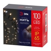 Уличная светодиодная гирлянда ЭРА нить 220V мерцающий теплый белый ERAPS-WK10 Б0056015