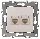 Розетка комбинированная RJ45+RJ11 ЭРА 12 12-3109-02 Б0018249