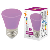 Лампа светодиодная Volpe E27 1W фиолетовая LED-D45-1W/PURPLE/E27/FR/С BELL UL-00005644