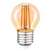 Лампа светодиодная филаментная Thomson E27 7W 2400K шар прозрачная TH-B2126