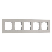 Рамка Werkel Senso на 5 постов дымчатый стекло soft-touch W0053117 4690389214301