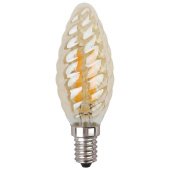 Лампа светодиодная филаментная ЭРА E14 5W 2700K золотая F-LED BTW-5W-827-E14 gold Б0027941