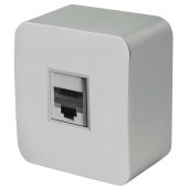 Розетка компьютерная RJ-45 Stekker София серебро MST00-20-03 49324