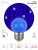 Лампа светодиодная ЭРА E27 1W 3000K синяя ERABL45-E27 Б0049573