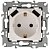 Розетка Эра Elegance 2P E со шторками 16A 250V 2xUSB 14-4109-02 Б0047868