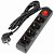 Удлинитель Uniel Ultra 4гн х 3м с/з S-GCU4-3B Black UL-00010023