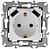 Розетка ЭРА Intro Solo Schuko P+E 16A 250V со шторками 2хUSB белый 12-4109-01 Б0047840