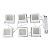 Встраиваемый светодиодный светильник Uniel ULP-1010 42W/4000К IP40 Grilyato White KIT06 UL-00007427