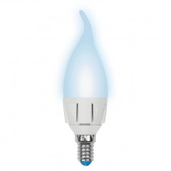 Лампа светодиодная Uniel E14 7W 4000K матовая LED-CW37 7W/NW/E14/FR PLP01WH UL-00002415