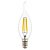 Лампа светодиодная филаментная Lightstar LED Filament Е14 6W 4000K свеча на ветру прозрачная 933604
