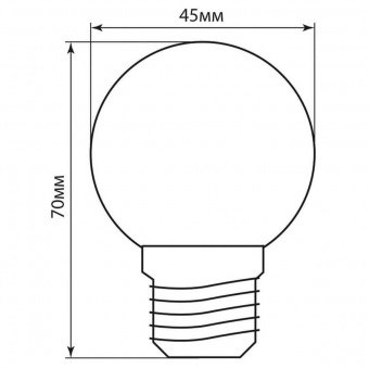 Лампа светодиодная Feron E27 1W синяя LB-3725118