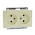 Розетка 2К двойная Mono Electric Despina/ Larissa 16A 250V винтовое подключение крем 500-001705-121