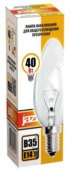 Лампа накаливания Jazzway E14 40W 2700K прозрачная 3320539