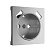 Накладка для розетки USB Werkel cеребряный рифленый W1179509 4690389159848
