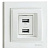 Розетка 2-а USB-зарядка Mono Electric Despina 250V крем 102-170005-178