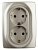 Розетка ЭРА 12 2x2P E Schuko 16A 250V 12-2106-04 Б0031231