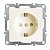 Розетка Feron Stekker Эрна c/з 16A 250V с защитной шторкой слоновая кость PST16-9110-02 39328