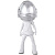 Статуэтка настольная ArtHomeDecor STAR TRAVELER 6840 SILVER  WHITE
