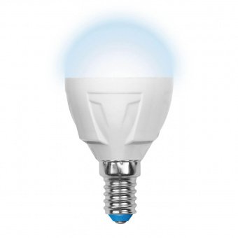 Лампа светодиодная Uniel E14 7W 4000K матовая LED-G45 7W/NW/E14/FR PLP01WH UL-00002417