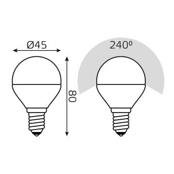 Лампа светодиодная диммируемая Gauss E14 7W 3000K матовая 105101107-D