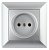 Розетка ЭРА Intro Solo 2P 16A 250V серебро 4-201-03 Б0043307