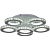 Потолочная светодиодная люстра Reluce 03900-0.3-5+1A WH+CR (RGB)