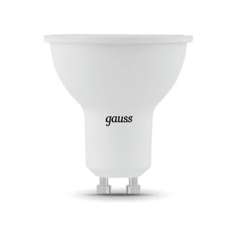 Лампа светодиодная диммируемая Gauss GU10 5W 3000K матовая 101506105-D