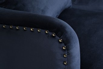 Кресло Rimini велюр синий Bel18 74*84*104см с подушкой