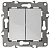 Выключатель двухклавишный ЭРА 12 10AX 250V 12-1004-01 Б0014651