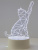Фигурка светодиодная «Кошка» 25,5x13.5см Uniel ULI-M501 RGB/3AAA Catty/White UL-00007419