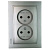 Розетка двойная Mono Electric Despina антрацит 102-242405-121
