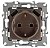 Розетка ЭРА Intro Solo Schuko P+E 16A 250V со шторками 2хUSB бронза 12-4109-13 Б0047847