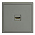 Розетка HDMI 2.0 Type A (механизм), серия Эмили, STEKKER, RST00-5118-10, платиново-серый, soft touch 50170