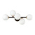 Настенный светильник Lumina Deco Marsiada LDW 6033-5 BK+F.GD