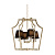 Подвесная люстра Lumina Deco Montero LDP 1249-4 GD+BK