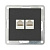 Розетка LK Studio компьютерная 2хRJ-45 кат. 5е с накладкой (черный бархат) LK80 846208-1