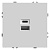 Розетка двухместная USB + Type C Stekker Эмили белый фарфор RST10-5115-01 49879