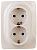 Розетка ЭРА 12 2x2P E Schuko со шторками 16A 250V 12-2108-02 Б0036443