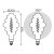 Лампа светодиодная филаментная Gauss E27 8,5W 1800K серая 161802005